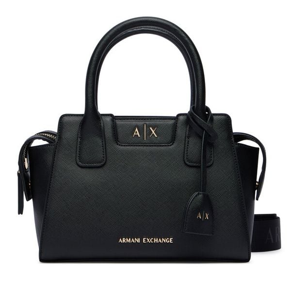 Torebka Armani Exchange. Czarne torebki klasyczne Armani Exchange, bez wzorów, bez dodatków. Za 654,99 zł.