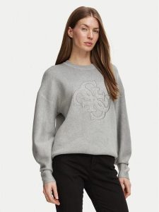 Guess Sweter W6BR52 Z1453 Szary Regular Fit. Szare swetry klasyczne Guess, xs, bez kołnierzyka. Za 434,99 zł.