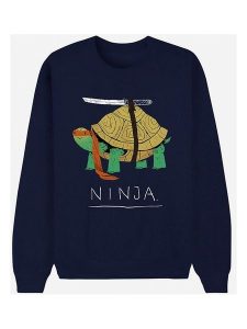 WOOOP Bluza "Ninja Turtle" w kolorze granatowym rozmiar: S. Niebieskie bluzy Wooop, s, bez wzorów, z bawełny, bez kaptura. Za 100,99 zł.