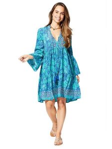 Ipanima Sukienka w kolorze turkusowo-niebieskim rozmiar: 34-40. Niebieskie sukienki Ipanima, bez wzorów, bez kołnierzyka, bez ramiączek, midi. Za 78,99 zł.