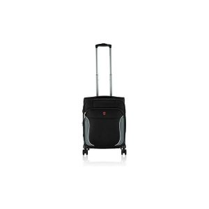 Traveller Expand Walizka podróżna na kółkach w kolorze czarnym. Czarne walizki Erima, bez wzorów, z materiału. Za 393,99 zł.
