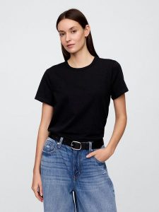 GAP Koszulka w kolorze czarnym rozmiar: XL. Czarne bluzki GAP, xl, bez wzorów, z bawełny, bez kołnierzyka, bez ramiączek. Za 61,60 zł.