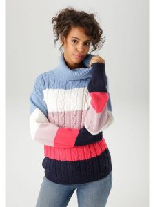 Aniston Golf ze wzorem rozmiar: 38. Golfy Aniston, bez wzorów, ze splotem. Za 56,53 zł.