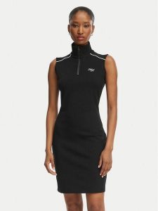 HUGO Sukienka codzienna Nuzippo 50558614 Czarny Extra Slim Fit. Czarne kombinezony Hugo, m, bez wzorów, z bawełny, bez kołnierzyka, bez ramiączek. Za 449,99 zł.