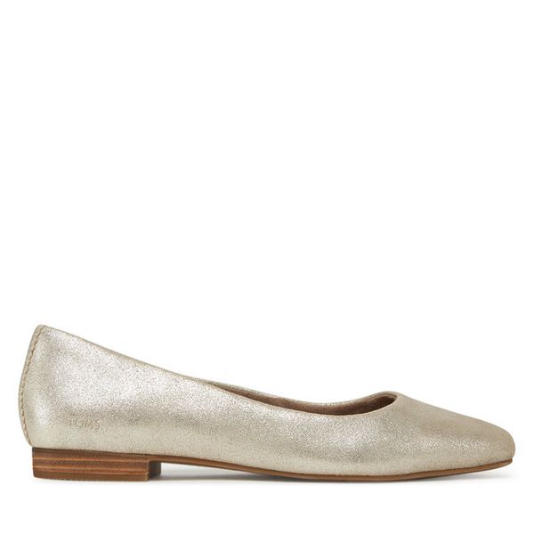 Baleriny Toms. Żółte balerinki Toms, bez wzorów, bez obcasa, bez zapięcia. Za 299,99 zł.