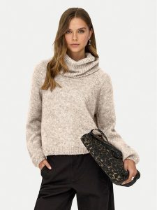 ONLY Golf Gila 15358571 Biały Regular Fit. Białe golfy ONLY, bez wzorów, z syntetyku. Za 169,99 zł.