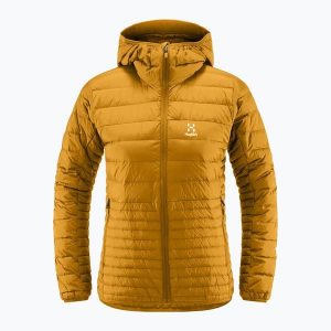 Kurtka puchowa damska Haglöfs Micro Nordic Down Hood. Żółte kurtki Haglöfs, na zimę, xs, bez wzorów, z puchu, bez kaptura. Za 539,99 zł.