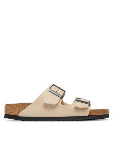 Birkenstock Klapki Arizona 1031501 Beżowy. Brązowe klapki Birkenstock, bez wzorów, z syntetyku, bez obcasa. Za 399,99 zł.