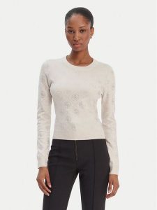 Guess Sweter W6RR66 Z3JD2 Beżowy Regular Fit. Brązowe swetry klasyczne Guess, m, z syntetyku, bez kołnierzyka. Za 529,99 zł.