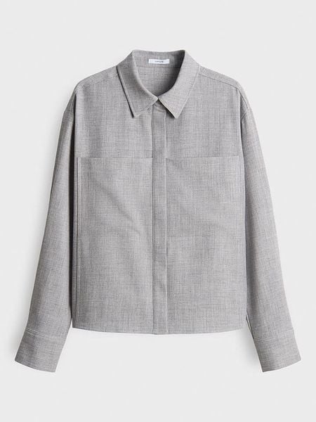 OPUS Koszula "Felange" w kolorze szarym rozmiar: 40. Szare koszule Opus, bez wzorów, bez kołnierzyka, bez ramiączek. Za 217,53 zł.