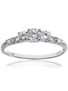 Revoni Złoty pierścionek z diamentami rozmiar: 56. Szare pierścionki Revoni, z diamentem, złote. Za 3 300,96 zł.