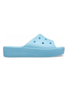Crocs Klapki "Classic" w kolorze błękitnym rozmiar: 37/38. Niebieskie klapki Crocs, bez wzorów, z otwartym noskiem, bez obcasa. Za 96,95 zł.