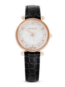 Swarovski Zegarek kwarcowy w kolorze różowozłoto-czarno-białym rozmiar: onesize. Czarne, analogowe zegarki Swarovski. Za 674,99 zł.