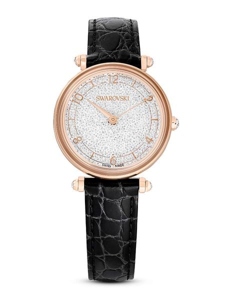 Swarovski Zegarek kwarcowy w kolorze różowozłoto-czarno-białym rozmiar: onesize. Czarne, analogowe zegarki Swarovski. Za 545,19 zł.