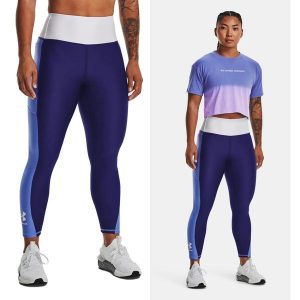 Legginsy fitness damskie Under Armour Blocked Ankle. Fioletowe legginsy Under Armour, bez wzorów. W wyprzedaży za 202,80 zł.