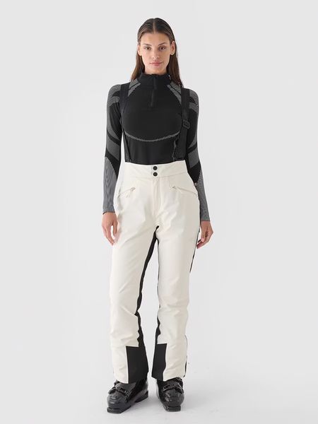 4F Spodnie narciarskie w kolorze kremowym rozmiar: XL. Brązowe spodnie dresowe 4f, m, bez wzorów. Za 405,61 zł.