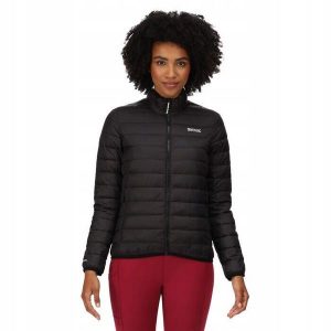 Kurtka turystyczna damska Hillpack przejściowa. Czarne kurtki Regatta, l, bez wzorów, z poliamidu, bez kaptura. W wyprzedaży za 257,60 zł.