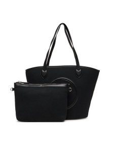 Valentino Torebka VBS7QO02CAN Czarny. Czarne torebki klasyczne Valentino, bez wzorów, z materiału, bez dodatków. Za 259,99 zł.