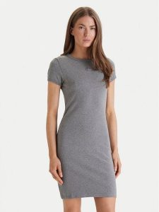 Calvin Klein Jeans Sukienka codzienna LV047B266G Szary Slim Fit. Szare kombinezony Calvin Klein Jeans, xxs, bez wzorów, z bawełny, bez kołnierzyka, bez ramiączek. Za 229,99 zł.