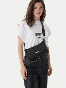 KARL LAGERFELD Torebka B1W30018 Czarny. Czarne torebki klasyczne KARL LAGERFELD, bez wzorów, ze skóry, bez dodatków. Za 664,99 zł.