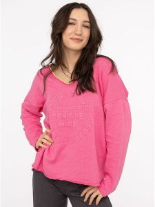 Zwillingsherz Bluza w kolorze różowym rozmiar: S/M. Różowe bluzy Zwillingsherz, m, bez wzorów, bez kaptura. Za 158,47 zł.