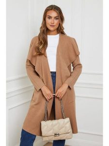 Soft Cashmere Kardigan w kolorze jasnobrązowym rozmiar: 38/40. Brązowe kardigany Soft Cashmere, z kaszmiru. Za 210,95 zł.