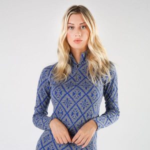 Bluza termoaktywna Woolona Venus z Długim Rękawem 100% Merino. Niebieskie bluzy WOOLONA, m, bez wzorów, z wełny, bez kaptura. W wyprzedaży za 351,00 zł.