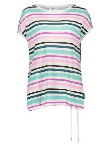 Cecil Koszulka w kolorze białym ze wzorem rozmiar: XL. Białe bluzki Cecil, xl, bez wzorów, bez kołnierzyka, bez ramiączek. Za 122,09 zł.