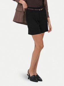 ONLY Szorty materiałowe Siesta 15367413 Czarny Regular Fit. Czarne szorty ONLY, bez wzorów, z materiału. Za 149,99 zł.