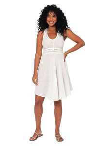 Aller Simplement Sukienka w kolorze białym rozmiar: 38/40. Białe sukienki Aller Simplement, bez wzorów, z bawełny, sportowe, bez kołnierzyka, bez ramiączek, mini, sportowe. Za 78,99 zł.