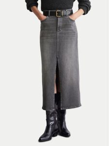 Marc O'Polo Spódnica jeansowa 409 9172 24061 Szary Regular Fit. Szare spódnice Marc O'Polo, bez wzorów, z bawełny. Za 479,99 zł.