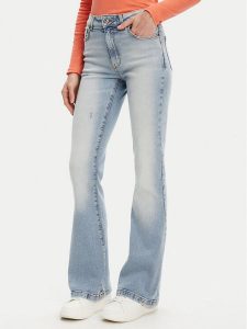 United Colors Of Benetton Jeansy 4OTADE00F Niebieski Flare Fit. Niebieskie jeansy United Colors of Benetton, bez wzorów, z bawełny. Za 179,99 zł.