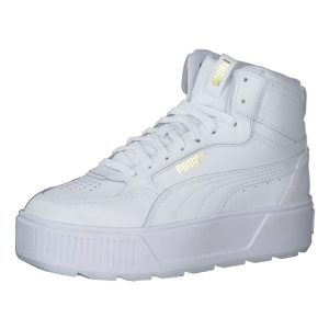 Buty do chodzenia damskie Puma Karmen Rebelle. Białe buty sportowe Puma, bez wzorów, z gumy, bez zapięcia, trekkingowe. Za 485,00 zł.