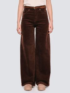 BIG STAR Spodnie sztruksowe w kolorze brązowym rozmiar: W30/L32. Brązowe spodnie z wysokim stanem Big Star, bez wzorów, ze sztruksu, z podwyższonym stanem. Za 144,99 zł.