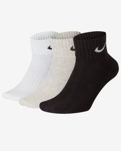 Skarpety Unisex Nike U NK V CUSH ANKLE- 3P VALUE. Szare skarpetki Nike, bez wzorów, z bawełny. Za 54,99 zł.