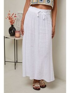 Le Monde du Lin Lniana spódnica w kolorze białym rozmiar: 36/38. Białe spódnice Le Monde du Lin, bez wzorów, ze lnu, klasyczne, maxi. Za 130,99 zł.