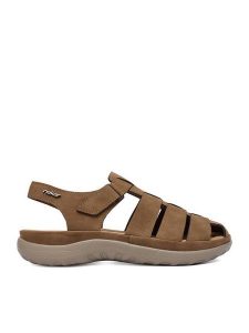 Rieker Sandały CEO-64860-24 Brązowy. Brązowe sandały Rieker, bez wzorów, ze skóry, bez obcasa, na płaskiej podeszwie, bez zapięcia. Za 319,99 zł.