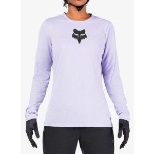 Bluza rowerowa damska Fox Ranger LS Jersey Fox Head. Fioletowe bluzy FOX, bez wzorów, z jersey, bez kaptura. Za 221,99 zł.