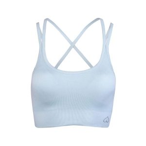 Bezszwowy Stanik Sportowy Shape Up BeShaped. Niebieskie biustonosze sportowe BESHAPED, bez wzorów, z nylonu. Za 179,00 zł.