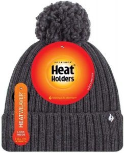 Damska czapka zimowa z uchwytami termicznymi Arden Charcoal Grey. Szare czapki HEAT HOLDERS, z aplikacjami, z materiału, eleganckie. Za 149,99 zł.