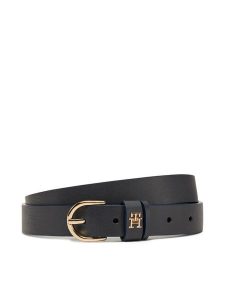 Tommy Hilfiger Pasek Damski Essential Effortless 2.5 AW0AW16836 Granatowy. Niebieskie paski TOMMY HILFIGER, bez wzorów, ze skóry. Za 159,99 zł.