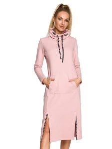 Made of emotion Sukienka w kolorze jasnoróżowym rozmiar: S. Różowe sukienki Made Of Emotion, s, bez wzorów, bez kołnierzyka, bez ramiączek, midi. Za 161,34 zł.