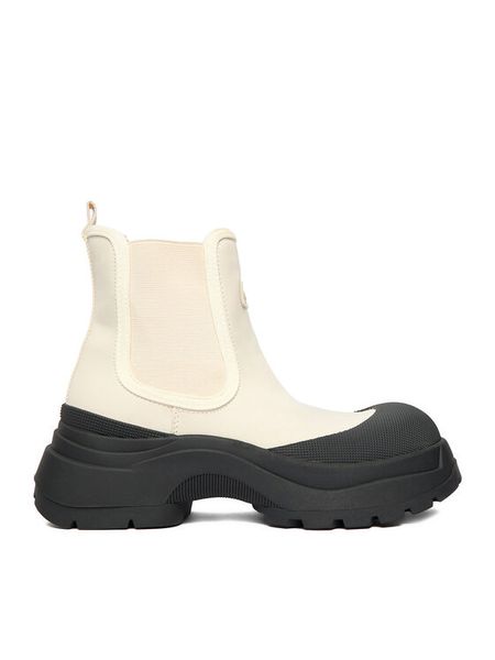 Hunter Sztyblety CEO-SX2405-1 Écru. Botki Hunter, bez wzorów, z syntetyku, bez obcasa, na płaskiej podeszwie, bez zapięcia. Za 229,99 zł.