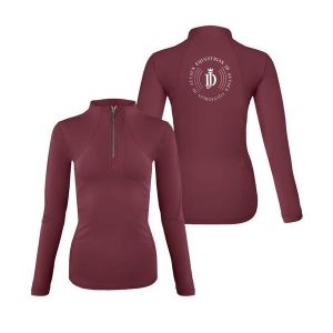Bluzka techniczna Cathrine bordowa. Brązowe bluzki JD ATTACK, bez wzorów, sportowe, bez kołnierzyka, bez ramiączek. Za 229,00 zł.