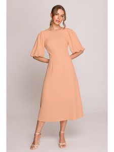Stylove Sukienka w kolorze pomarańczowym rozmiar: S. Pomarańczowe sukienki Stylove, s, bez wzorów, bez kołnierzyka, bez ramiączek, midi. Za 269,95 zł.