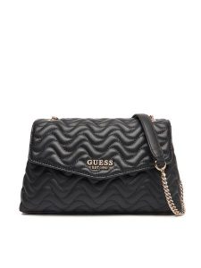 Guess Torebka Melisandra HWQG96 53210 Czarny. Czarne torebki klasyczne Guess, z aplikacjami, ze skóry, bez dodatków. Za 459,99 zł.