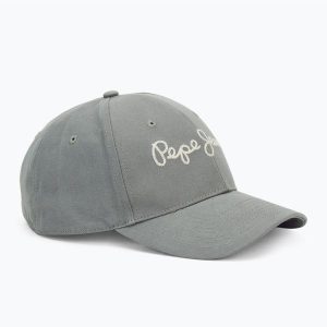 Czapka z daszkiem Pepe Jeans Mallon Cap. Szare czapki Pepe Jeans, bez wzorów, z jeansu. Za 119,99 zł.