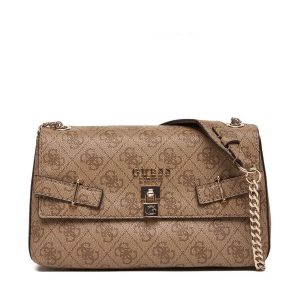 Torebka Guess. Brązowe torebki klasyczne Guess, z aplikacjami, bez dodatków. Za 589,99 zł.