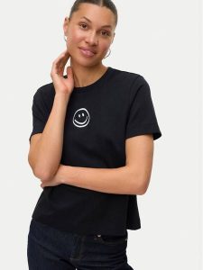 Vero Moda T-Shirt Sara 10311633 Czarny Regular Fit. Czarne t-shirty Vero Moda, xl, bez wzorów, z bawełny, bez kołnierzyka, bez ramiączek. Za 99,99 zł.