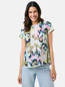 Gerry Weber Bluzka ze wzorem rozmiar: 36. Bluzki Gerry Weber, s, bez wzorów, z wiskozy, klasyczne, bez kołnierzyka, bez ramiączek. Za 92,21 zł.